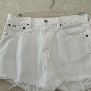 Ralph Lauren White Denim Cutoff Shorts